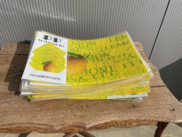 40 Pakketten met 2 placemats en 4 glazenonderzetters, Ophalen, Nieuw, Kunststof, Placemat