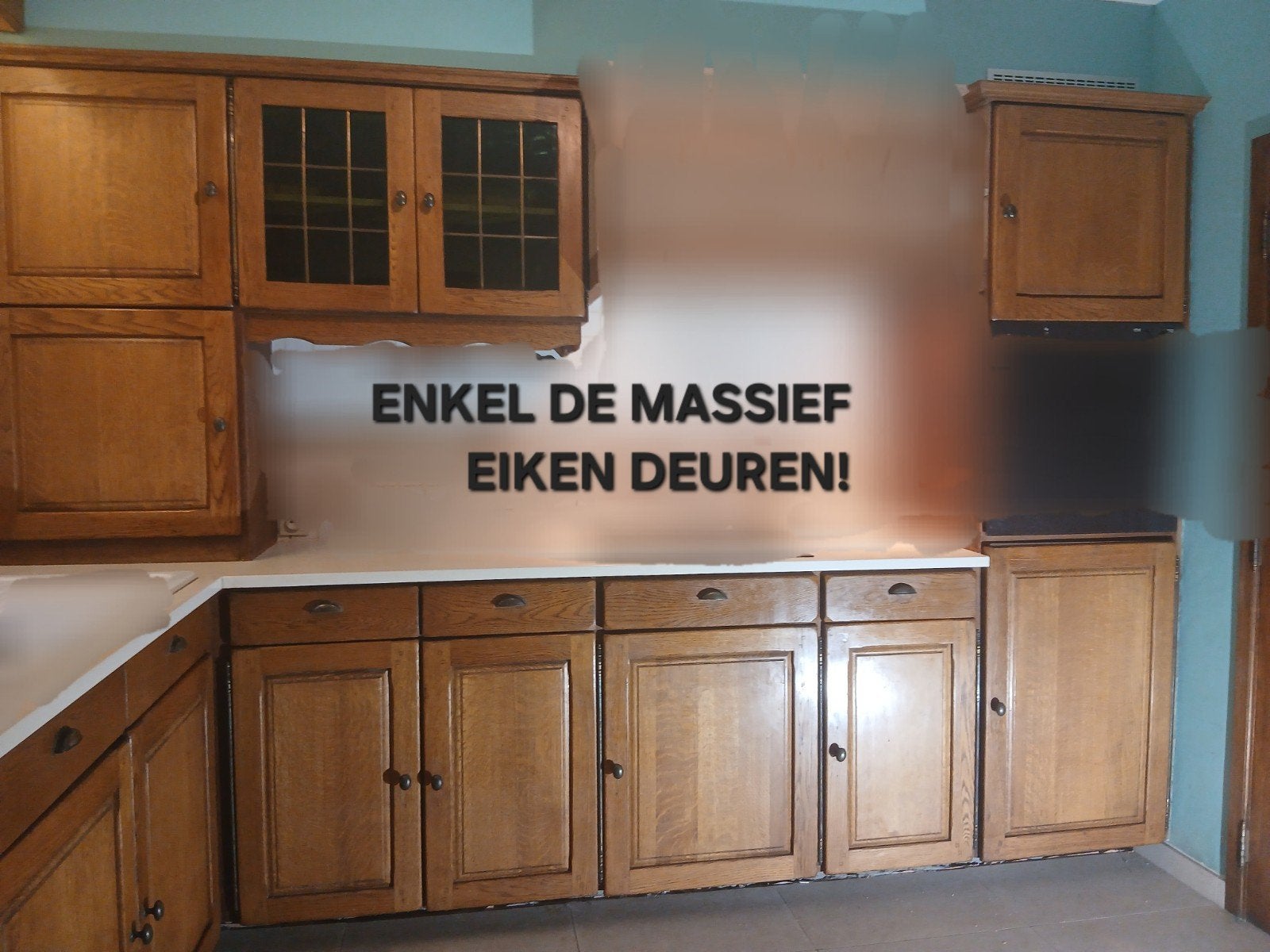 Massief eiken deuren voor keuken, Huis en Inrichting, Keuken | Complete keukens, Ophalen