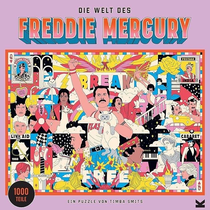 Freddie Mercury Die welt des Freddie Mercury puzzel nieuw, Ophalen of Verzenden, Nieuw, Overige typen