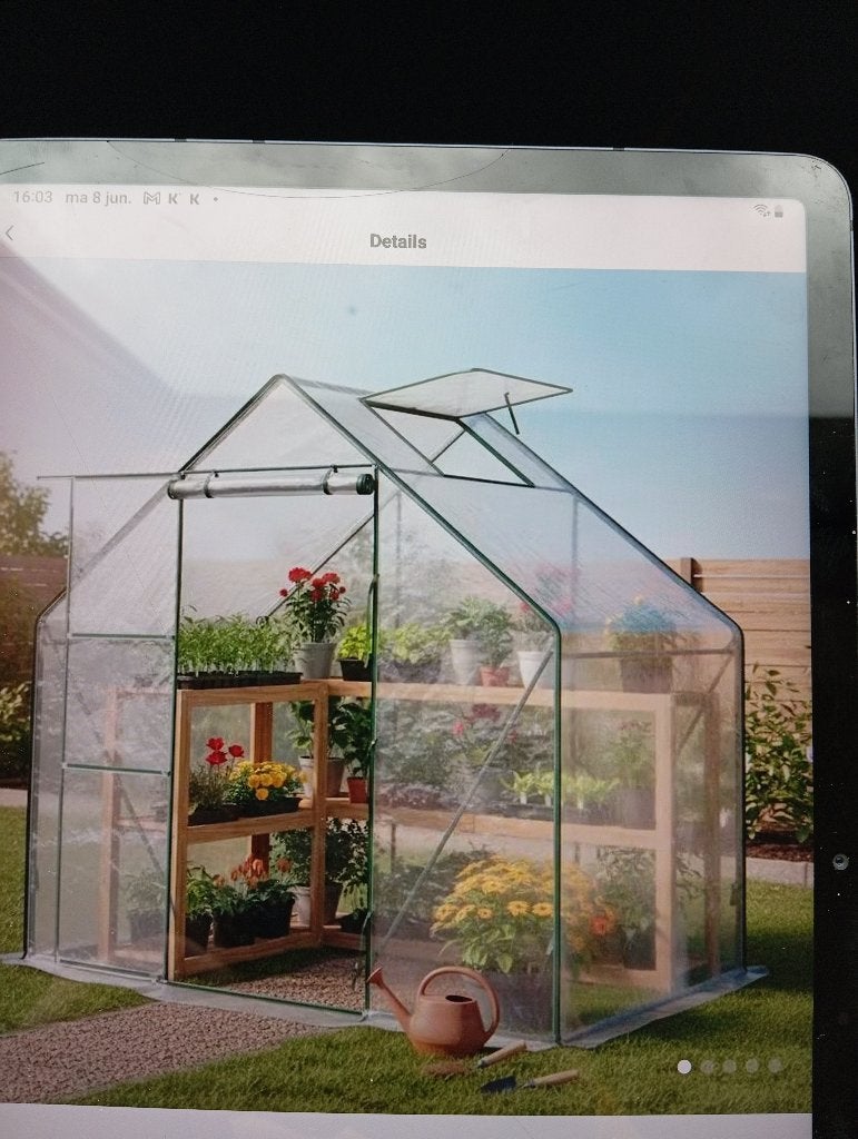 Tuinkas PVC met dakraam, Tuin en Terras, Ophalen, Nieuw