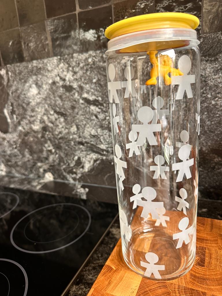 Ik ZOEK : ALESSI GIROTONDO , Deksel inox , zie foto’s, Huis en Inrichting, Ophalen, Zo goed als nieuw, Alessi