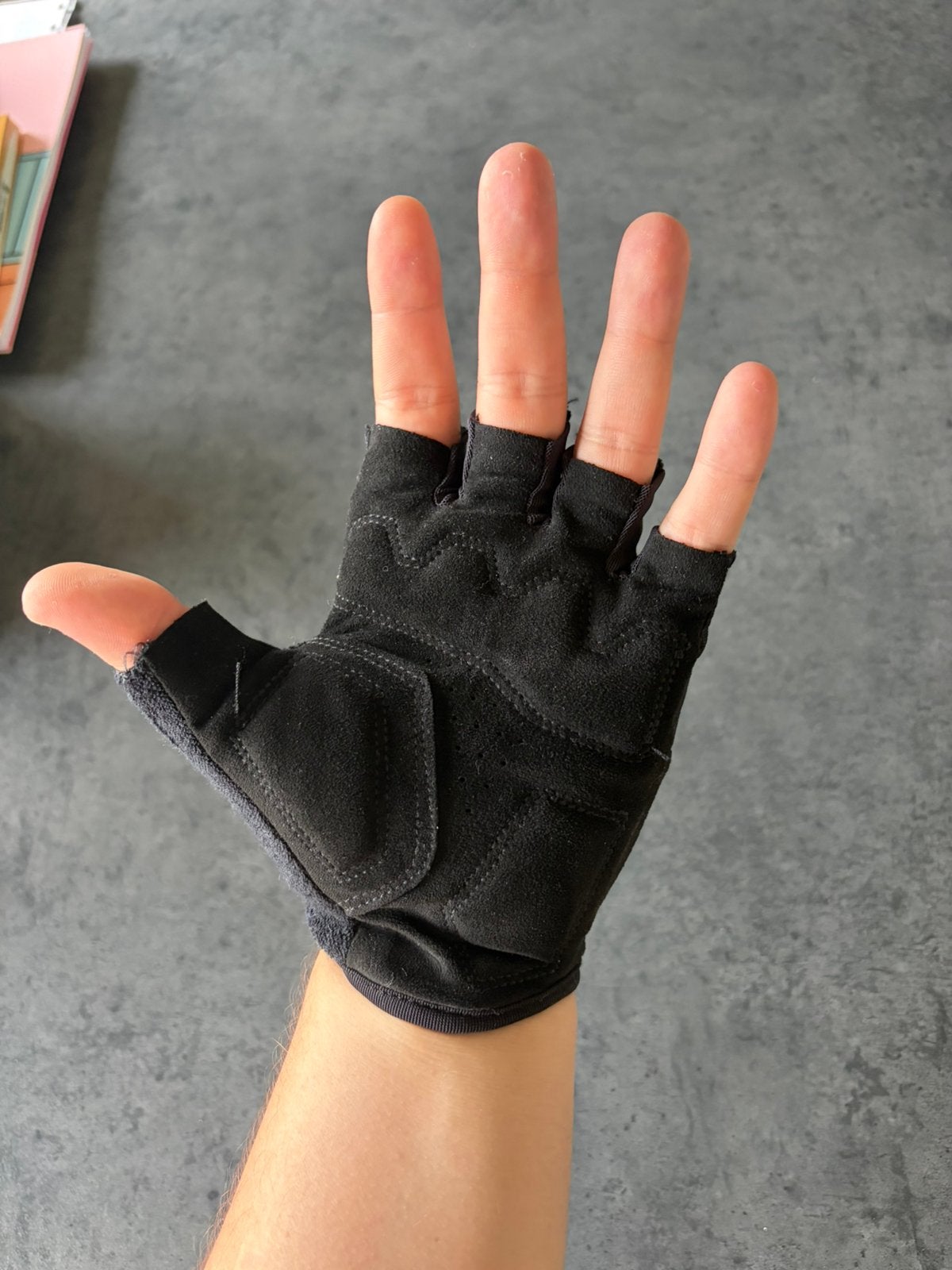 Van Rysel korte wielerhandschoenen zwart, Sport en Fitness, Wielrennen, Ophalen, Zo goed als nieuw, Kleding