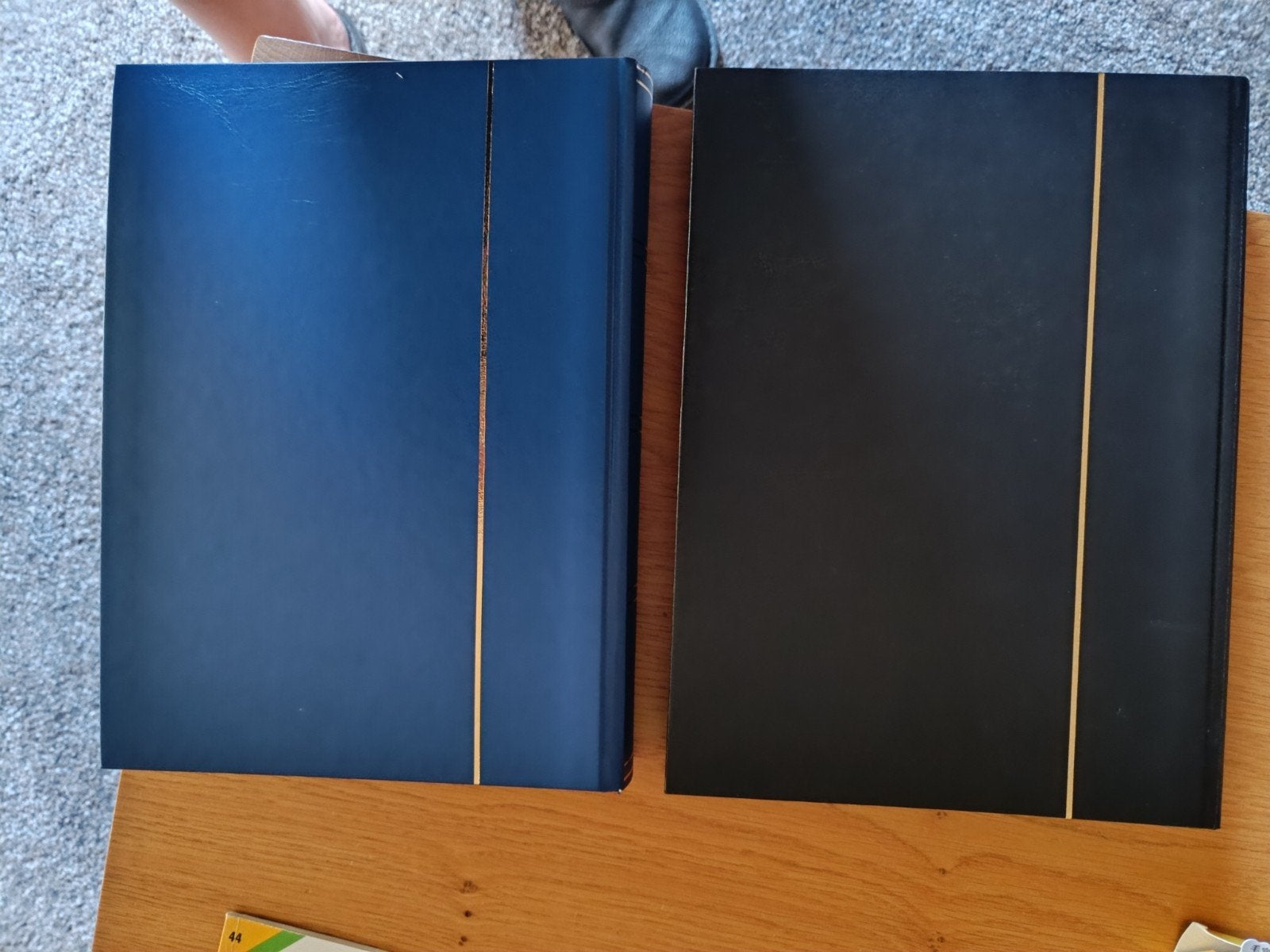 2 livres Leuchtturm 60 pages noir et bleu, Timbres & Monnaies, Timbres | Accessoires, Enlèvement ou Envoi
