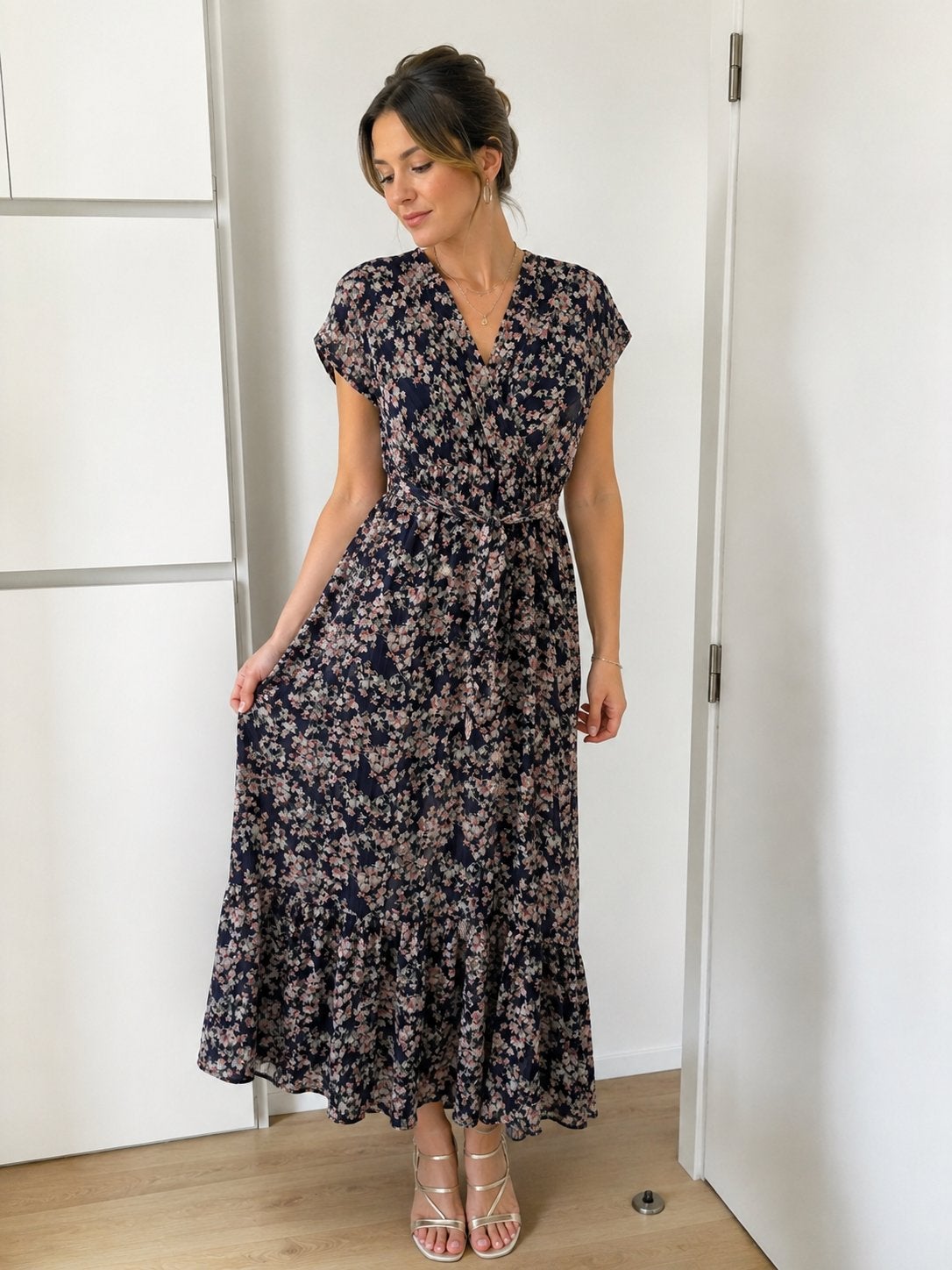 bloemen maxi jurk - LolaLiza maat 36 – zo goed als nieuw, Kleding | Dames, Ophalen, Zo goed als nieuw, Maat 36 (S)