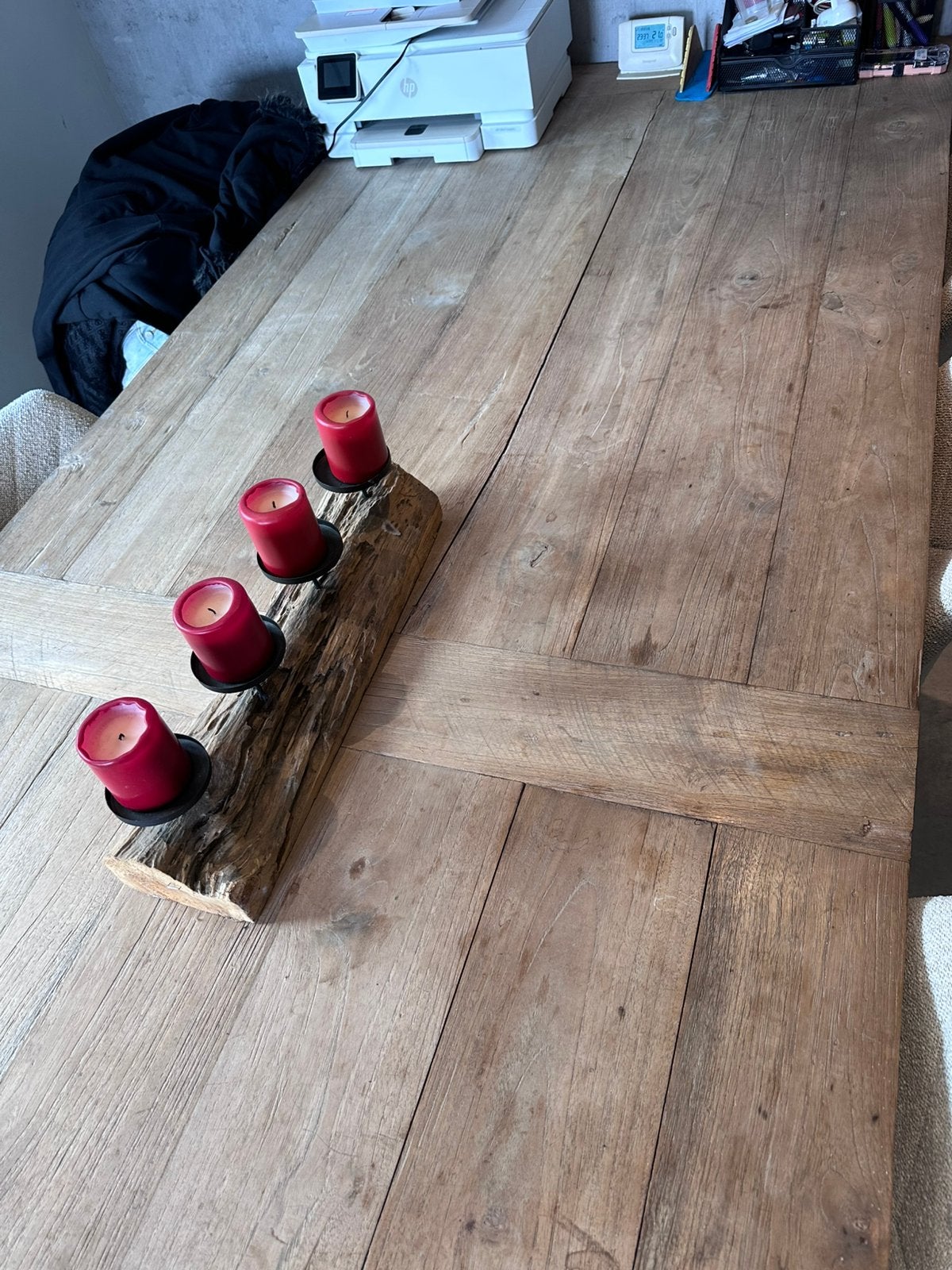 Eiken tafel voor 10/12 stoelen 3,30 x1,20, Huis en Inrichting, Ophalen