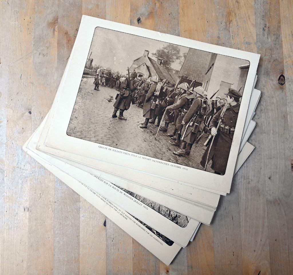46 foto's op groot formaat uit de WO1 - S.Ph.A.B., Verzamelen, Militaria | Algemeen, Landmacht, Foto of Poster, Verzenden