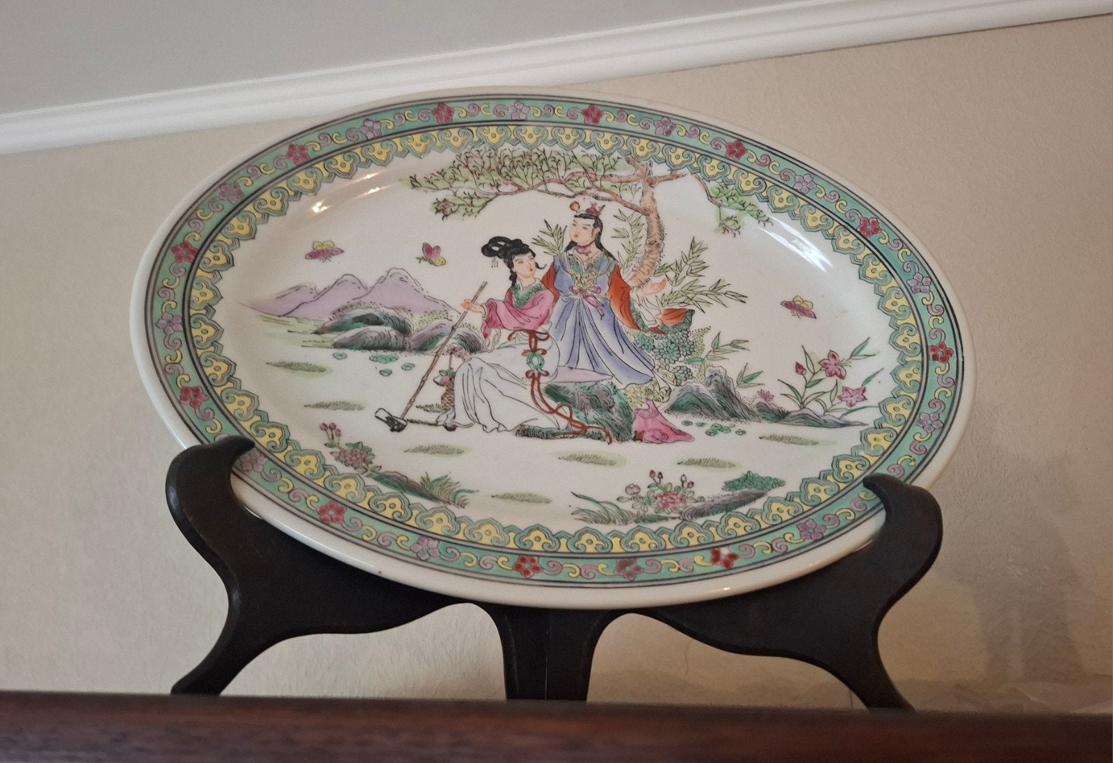 Chinese schaal met staander, Antiek en Kunst, Antiek | Schalen, Ophalen