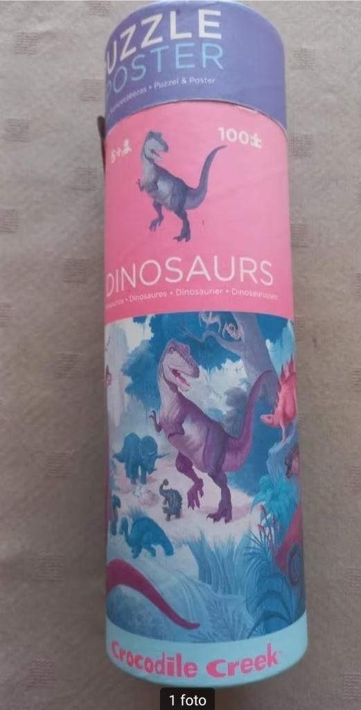 Puzzel dinosaurus, Ophalen, Meer dan 50 stukjes, Nieuw, 4 tot 6 jaar