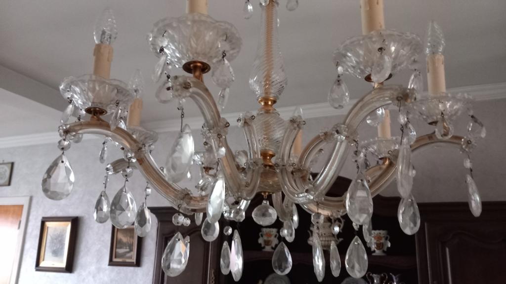 Glazen kronluchters, Huis en Inrichting, Lampen | Kroonluchters, Ophalen