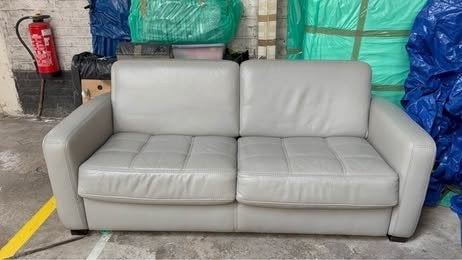 Leren zetelbed, Ophalen, 150 tot 200 cm, Tweepersoons, Leer