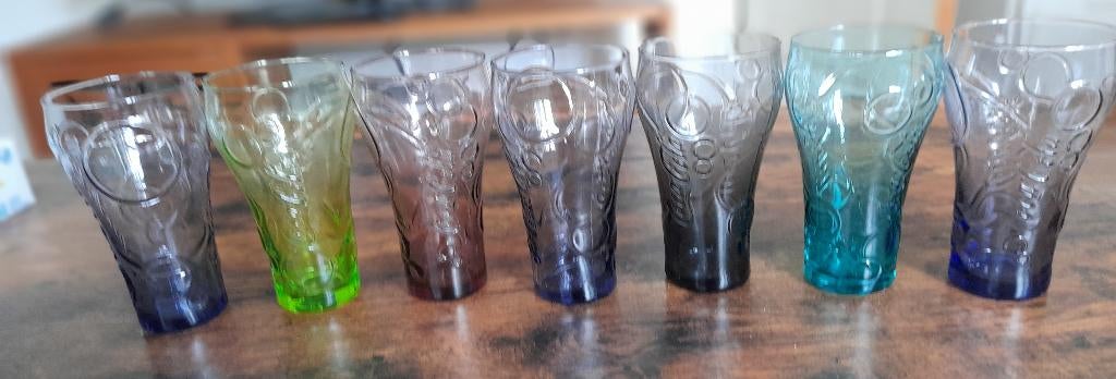 7 VERRES COCA COLA, Verzamelen, Glas en Drinkglazen, Ophalen, Zo goed als nieuw, Frisdrankglas
