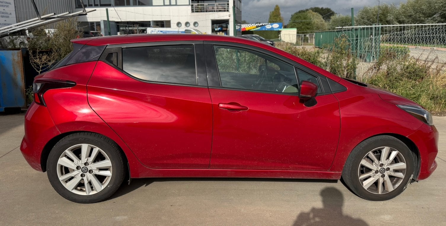 Nissan Micra 2020 benzine, Autos, Rouge, Achat, Euro 6, Entreprise