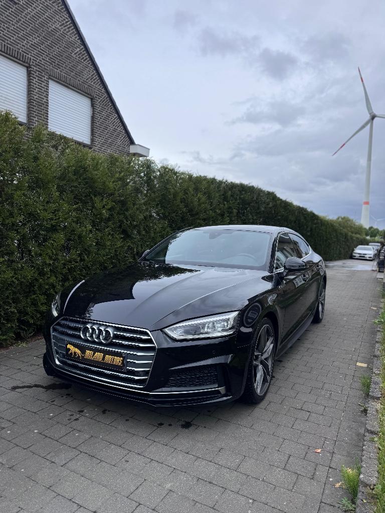 Audi A5 S-Line 2018 Automaat 190PK 2.0TFSI, Auto's, 4 cilinders, Leder en Stof, Zwart, Bedrijf