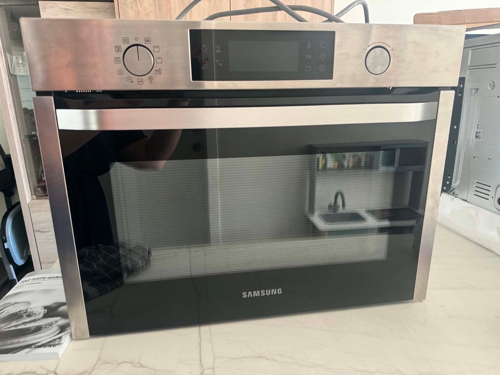 Samsung inbouw microgolfoven 45 cm, Ophalen, Zo goed als nieuw, Inbouw, Samsung