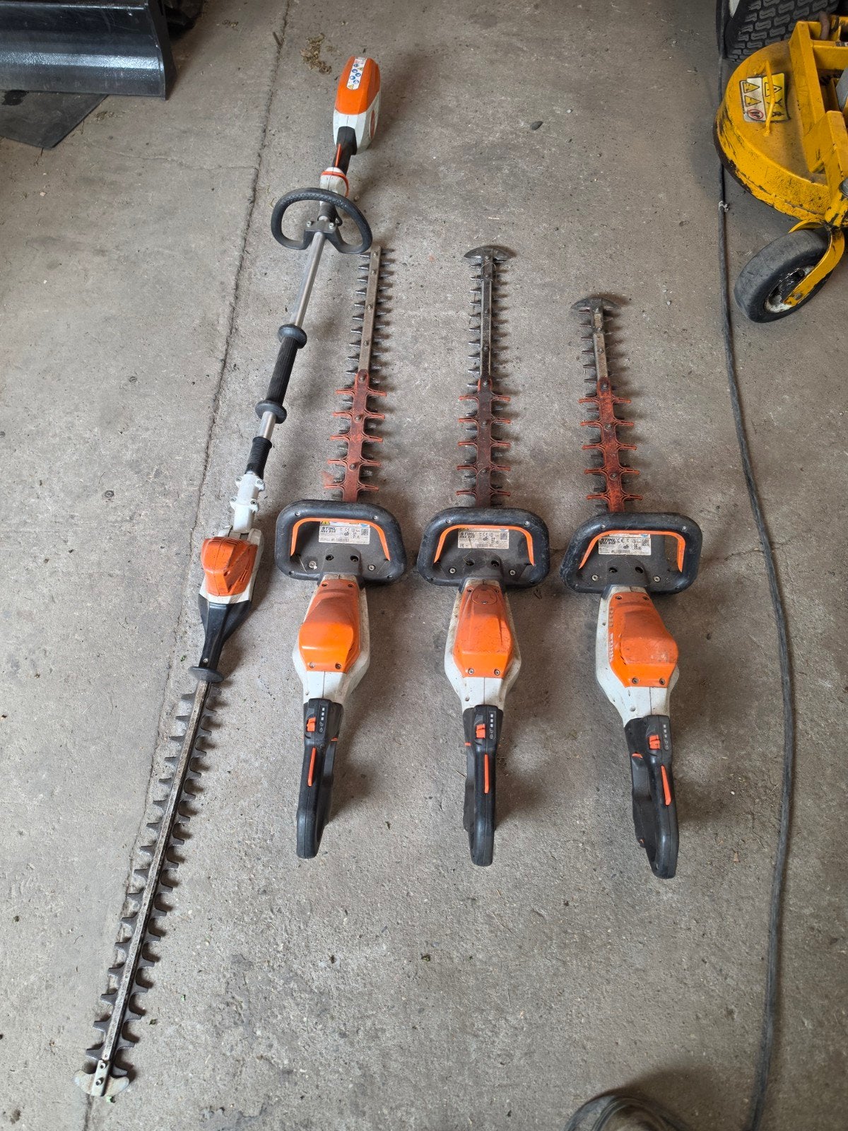4 stihl haagscharen 3x hsa 94r en 1x hla 66, Ophalen, Accu