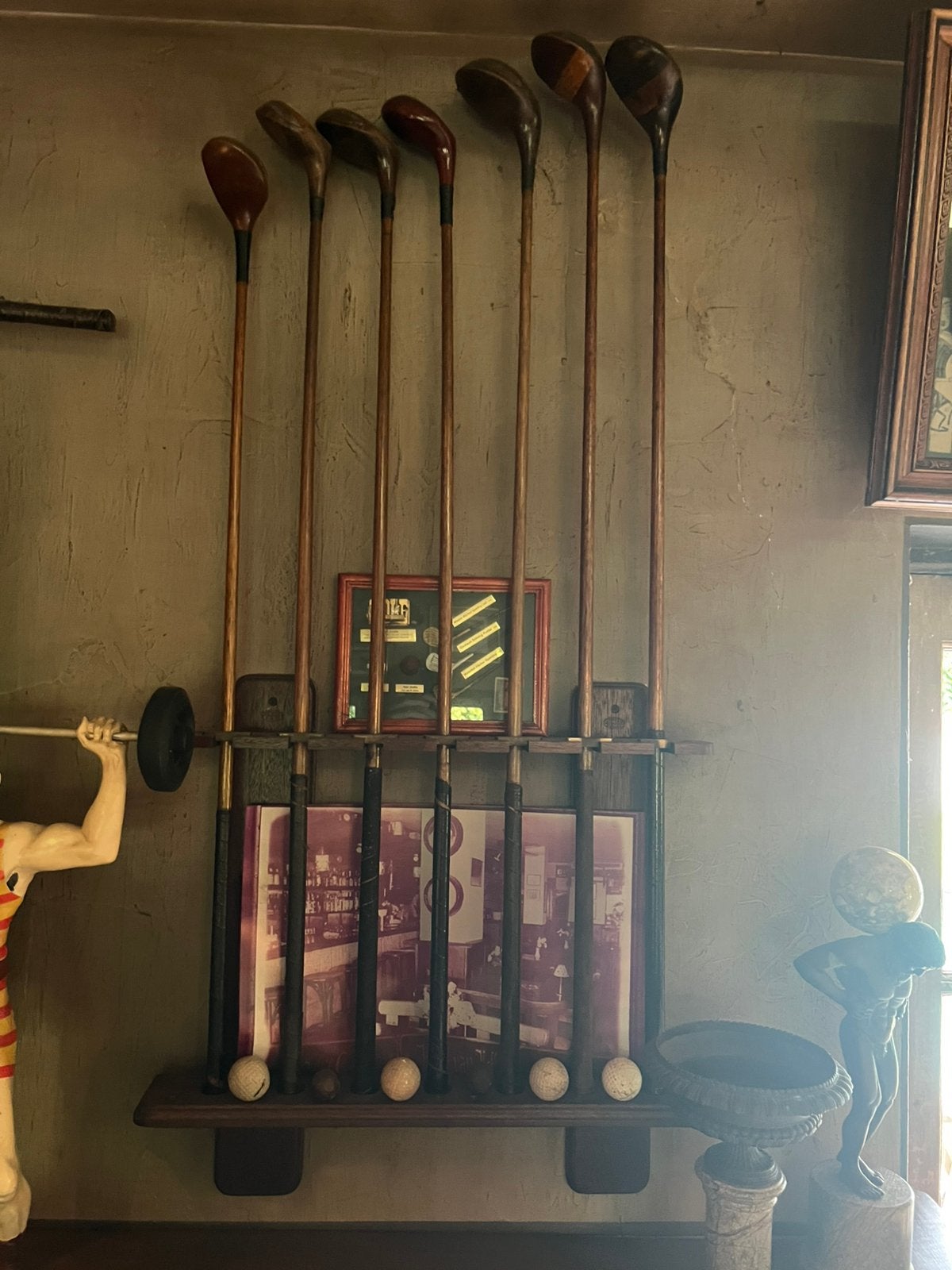 Decoratie golfclubs hickory clubs, Sport en Fitness, Golf, Ophalen, Zo goed als nieuw