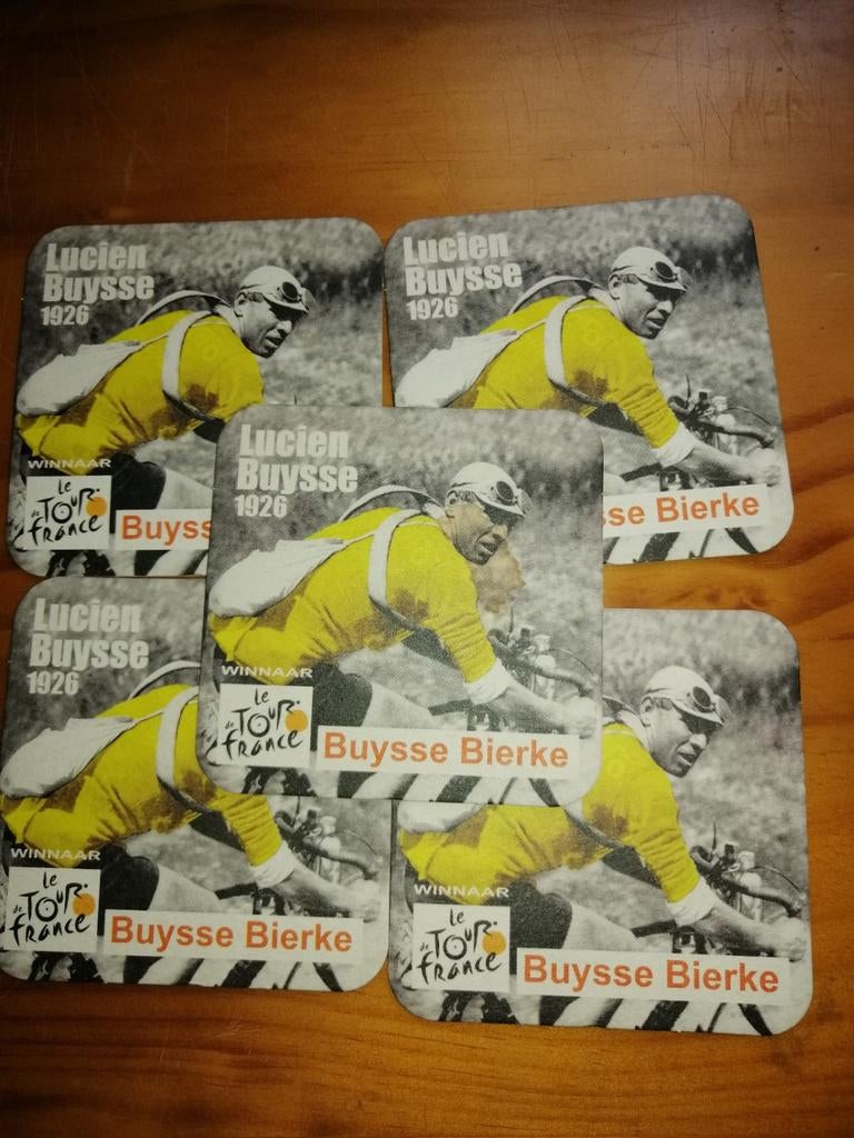 5 bierkaartjes /bierviltjes Lucien Buysse, Ophalen of Verzenden