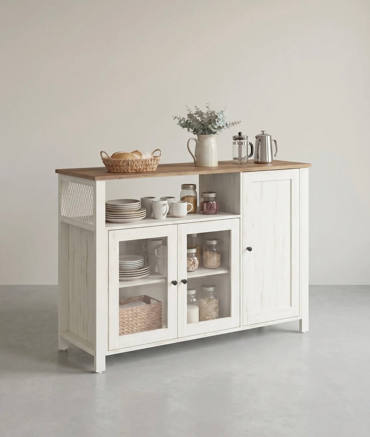 NIEUW buffetkast, Huis en Inrichting, Ophalen, 100 tot 150 cm, Eikenhout, 25 tot 50 cm