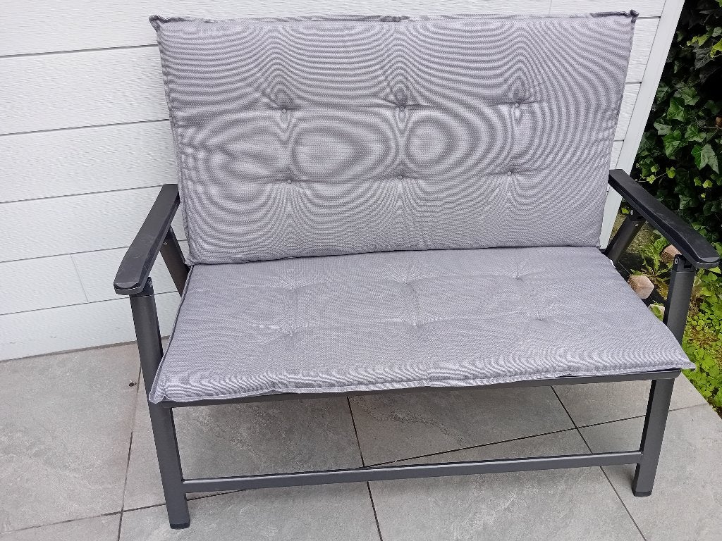 Tuinbank opvouwbaar aluminium inclusief kussen, Jardin & Terrasse, Bancs de jardin, Enlèvement, Comme neuf, Aluminium