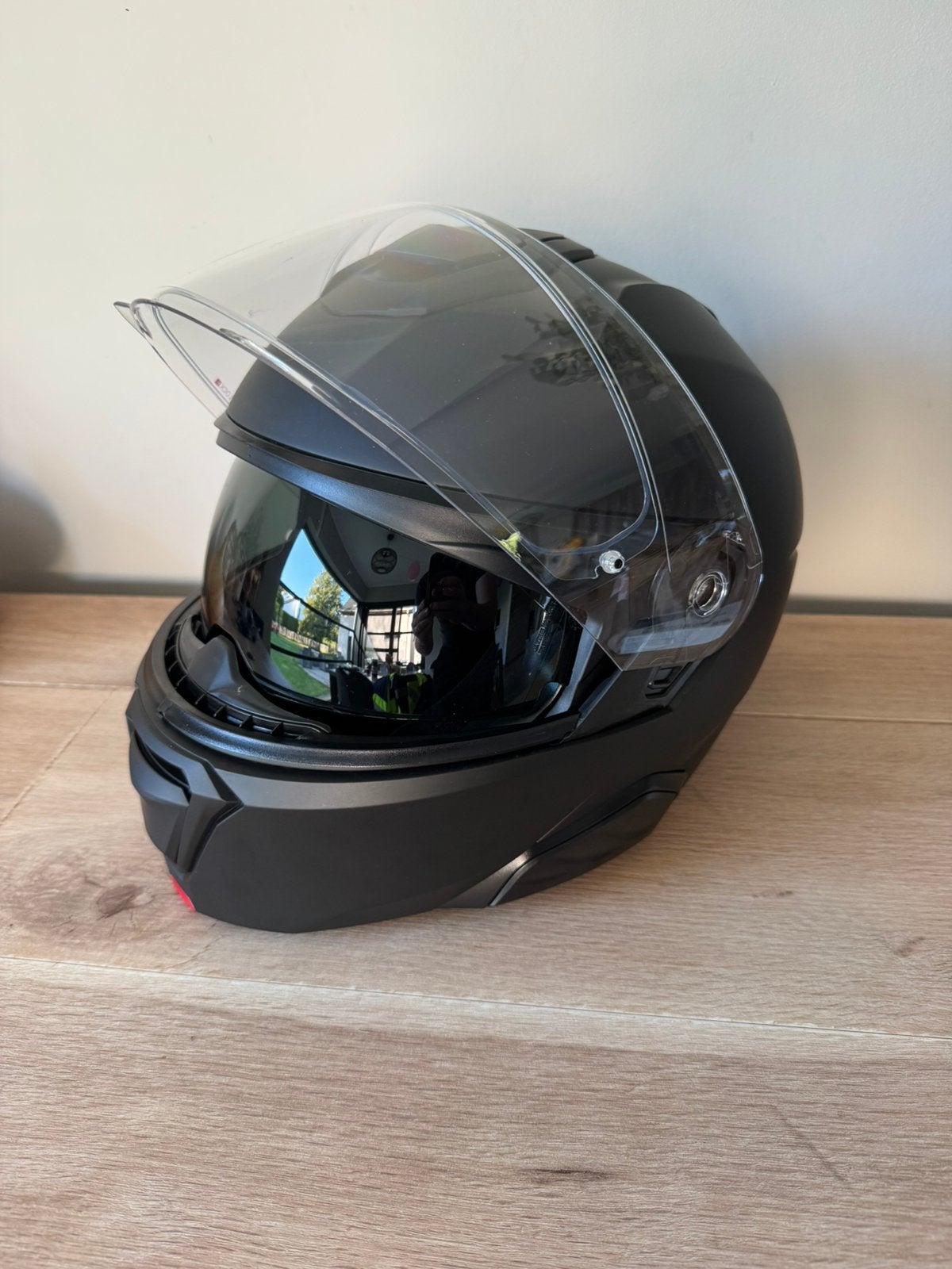 Hjc i91 systeemhelm mat zwart, Motoren, Ophalen of Verzenden, Systeemhelm, HJC