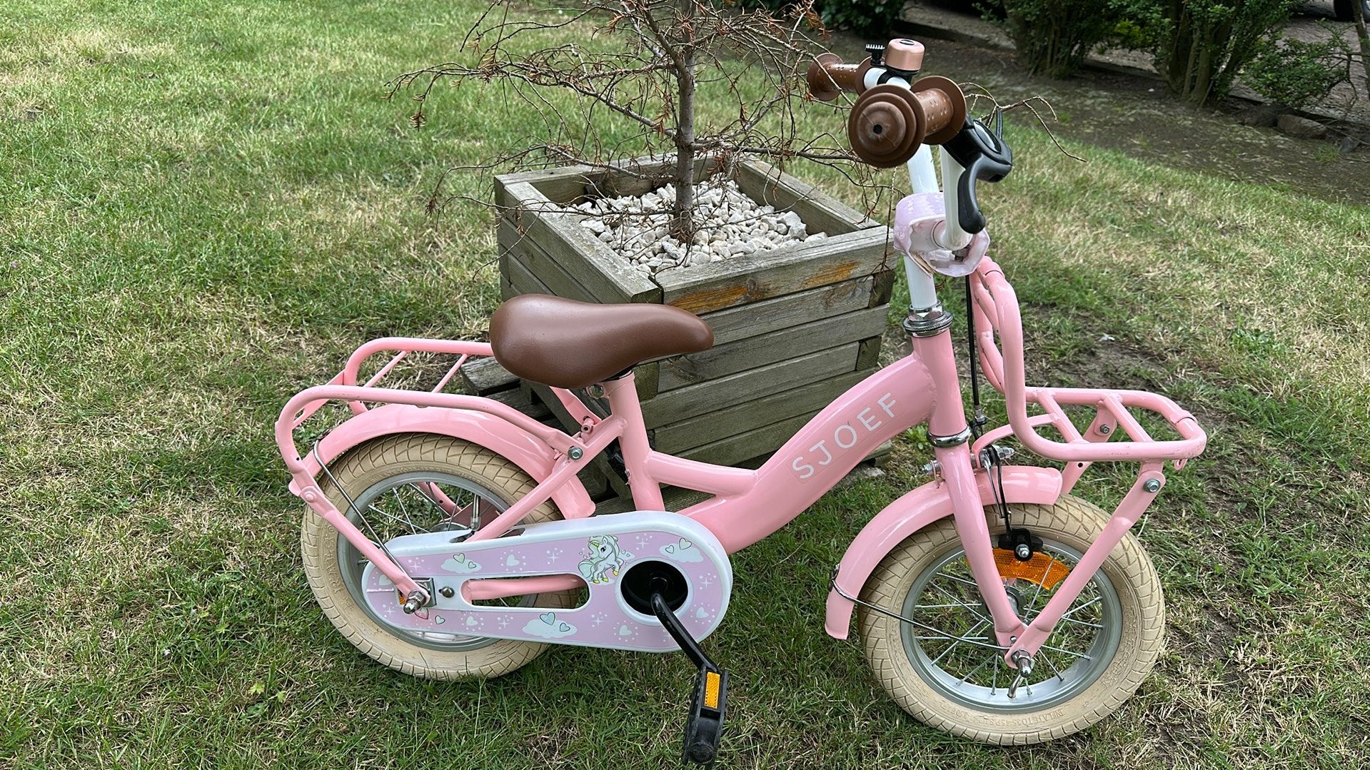 Kinderfiets Stoef 12 inch – roze – met zijwieltjes, Fietsen en Brommers, Ophalen, Zo goed als nieuw