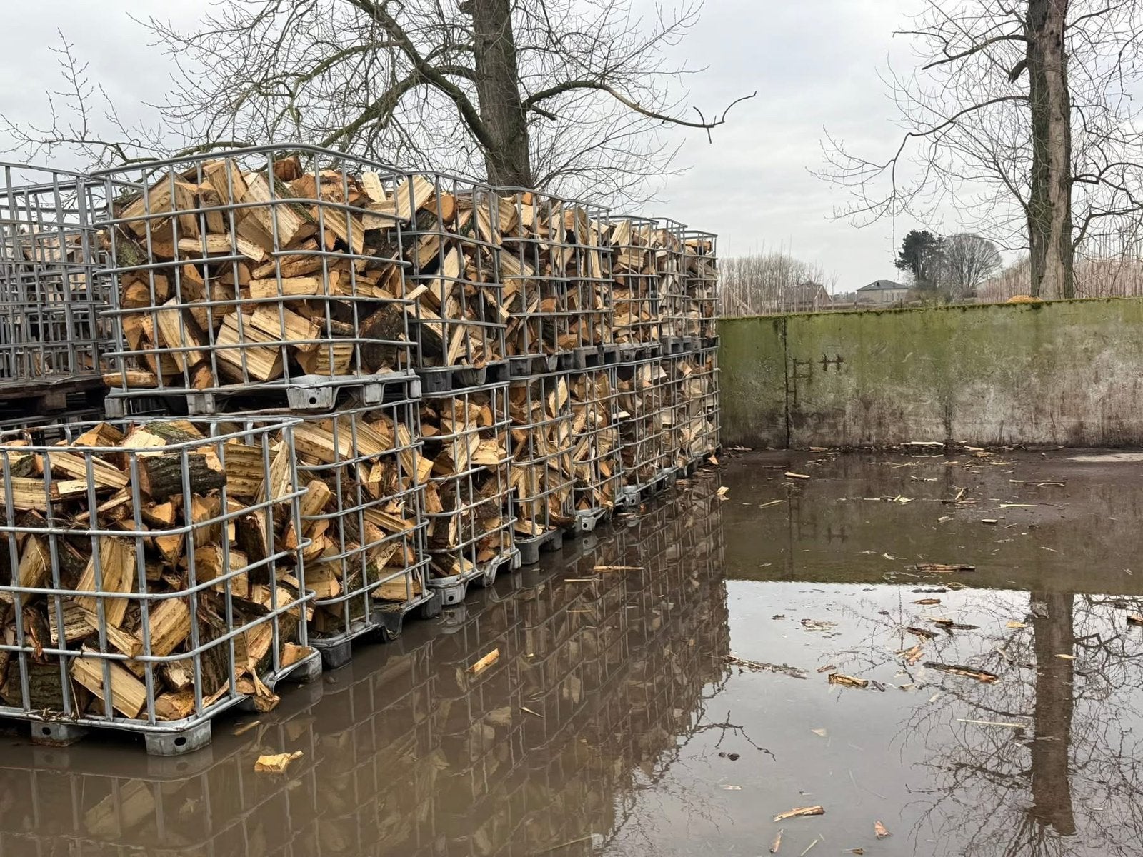 Bois de chauffage en peuplier, Enlèvement