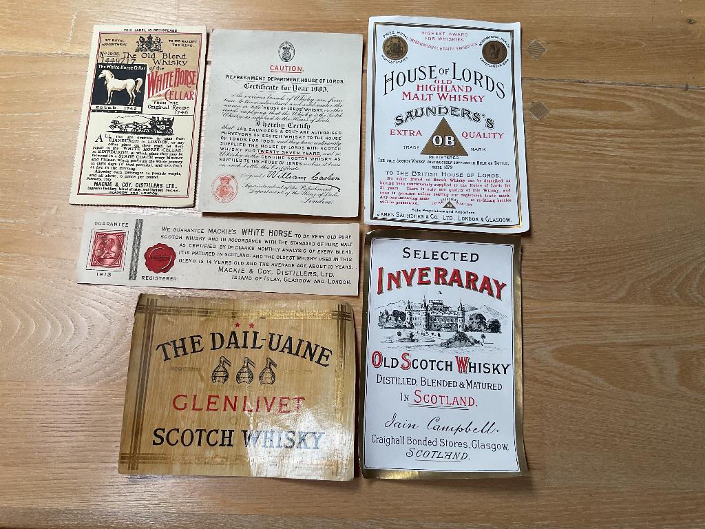 Oude whisky etiketten, Ophalen, Zo goed als nieuw
