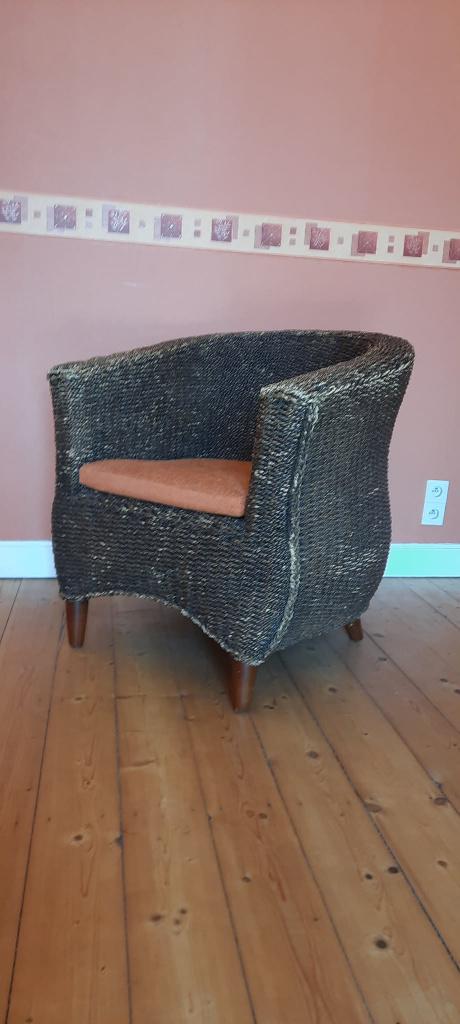 Rieten zetel, Ophalen, Eenpersoons, Zo goed als nieuw, Minder dan 150 cm