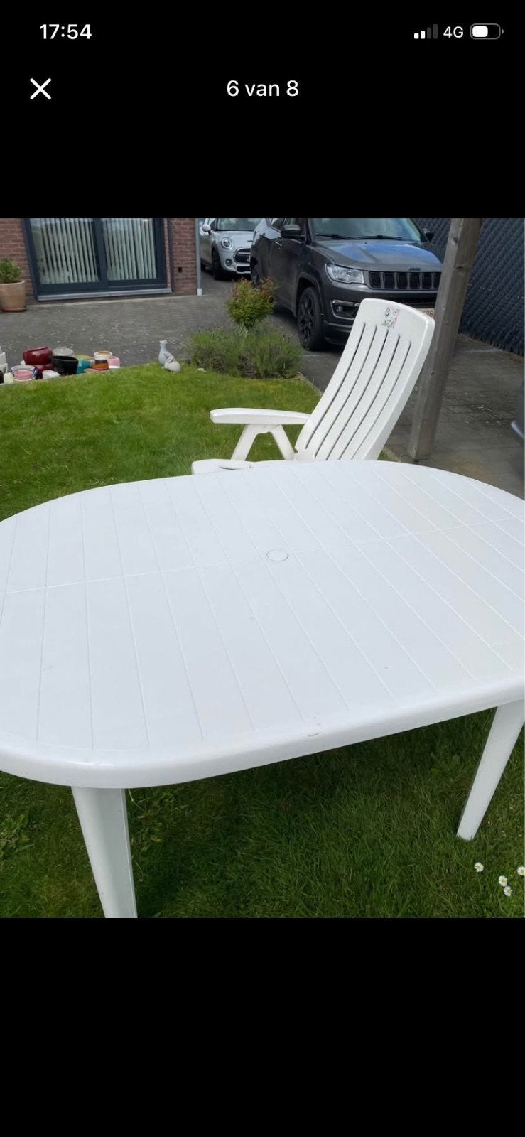 Tuinset, Tuin en Terras, Ophalen, Kunststof, 6 zitplaatsen, Zo goed als nieuw
