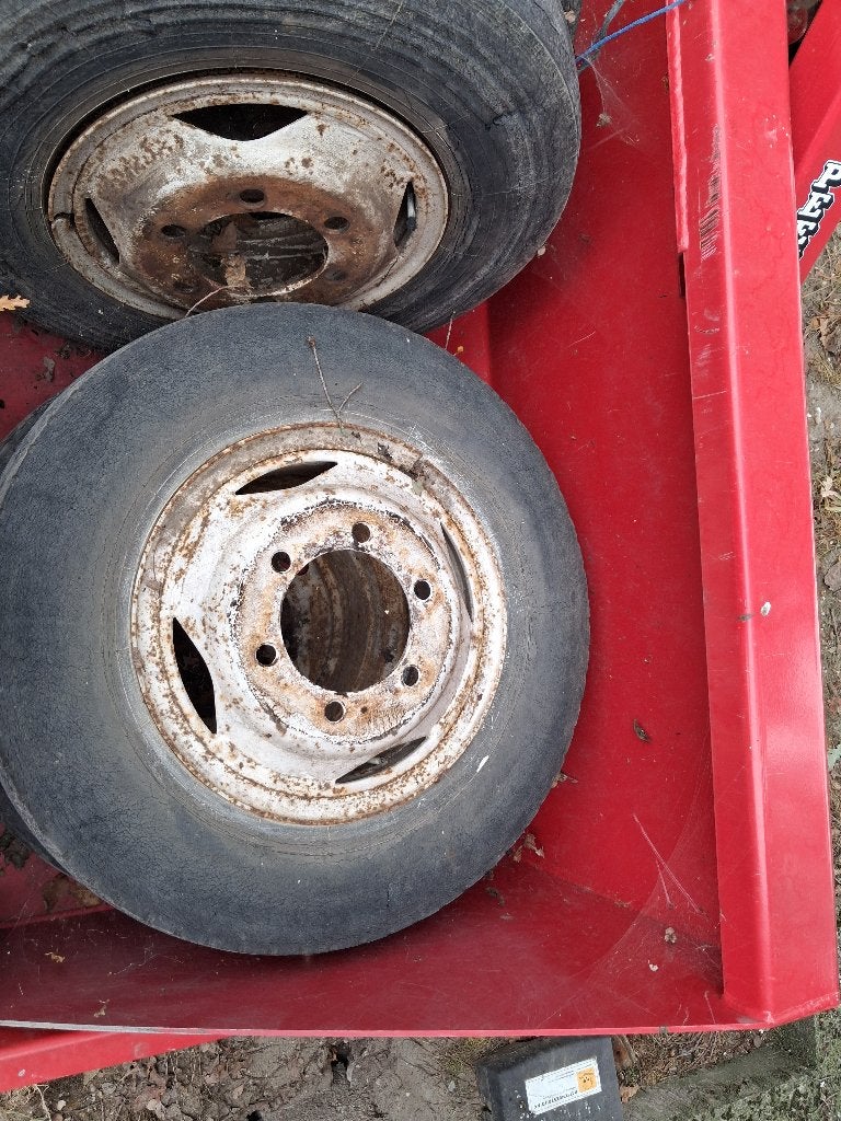 Banden platte wagen, Ophalen, Gebruikt