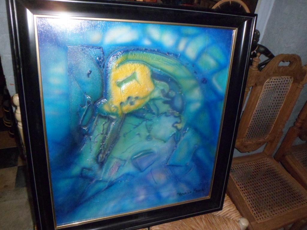 Schilderij Peter De Meyer abstract mixed media, Ophalen of Verzenden