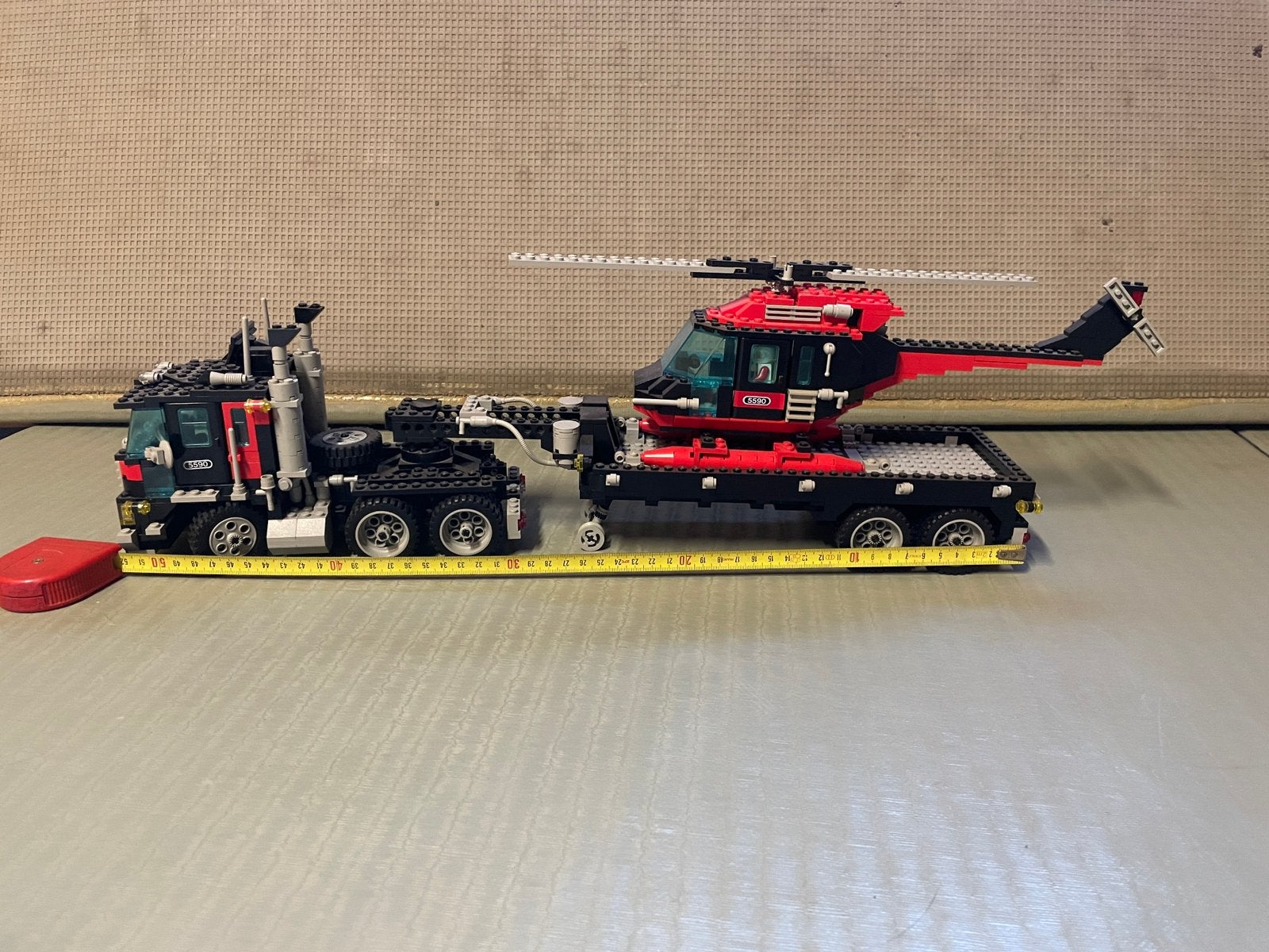Vrachtwagen met helicopter model 5590, Hobby & Loisirs créatifs, Modélisme | Avions & Hélicoptères, Enlèvement, Comme neuf