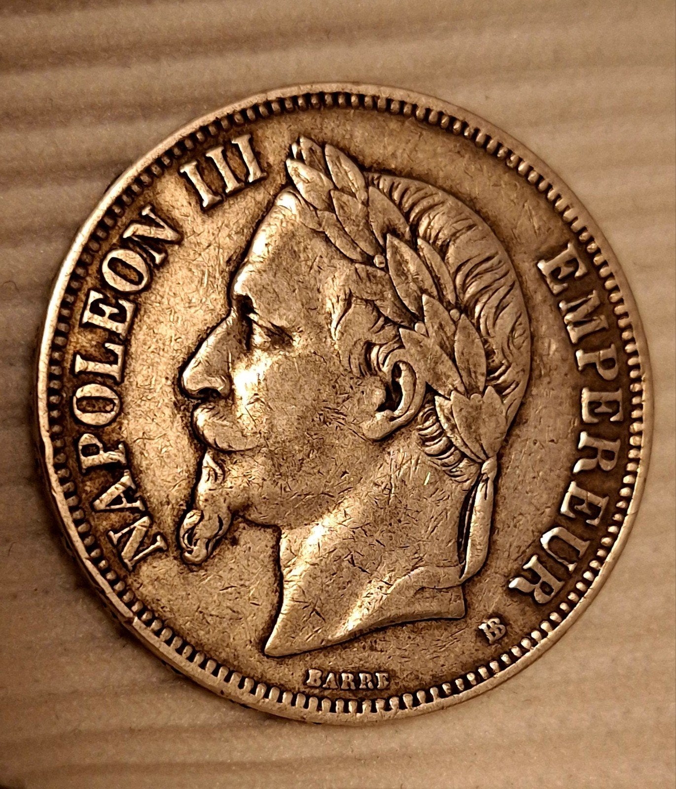 5 Francs 1868 BB en argent (Strasbourg) — Napoléon III — Têt, Enlèvement ou Envoi, Argent