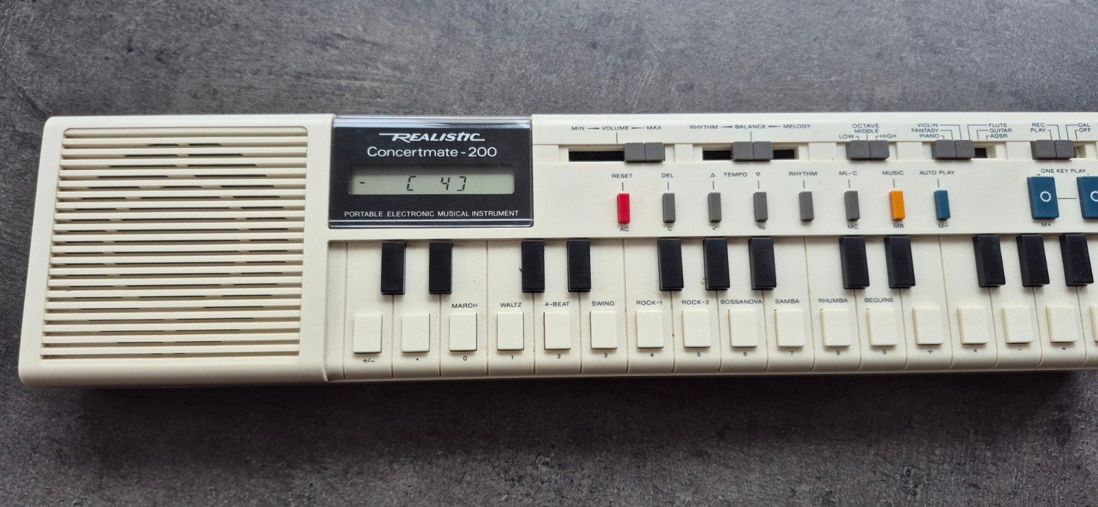 Realistic Concertmate-200 vintage mini keyboard, Muziek en Instrumenten, Keyboards, Ophalen of Verzenden, Gebruikt