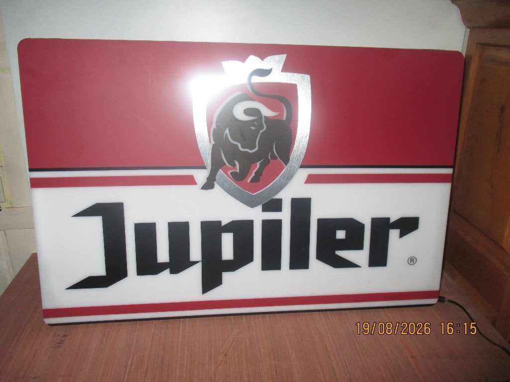 ENSEIGNE LUMINEUSE   JUPILER  (led), Collections, Enlèvement, Utilisé, Table lumineuse ou lampe (néon)