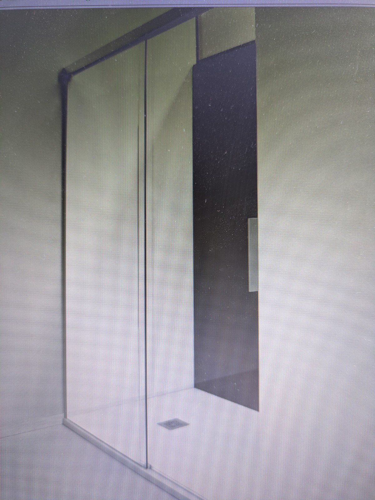 Douchedeur voor nis 118-128, schuifdeur, Doe-het-zelf en Bouw, Sanitair, Nieuw, Douche, Chroom, Glas, Ophalen