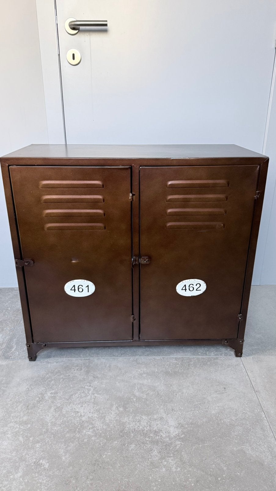 Industriële locker kastje bruin metaal, Maison & Meubles, Enlèvement, Utilisé