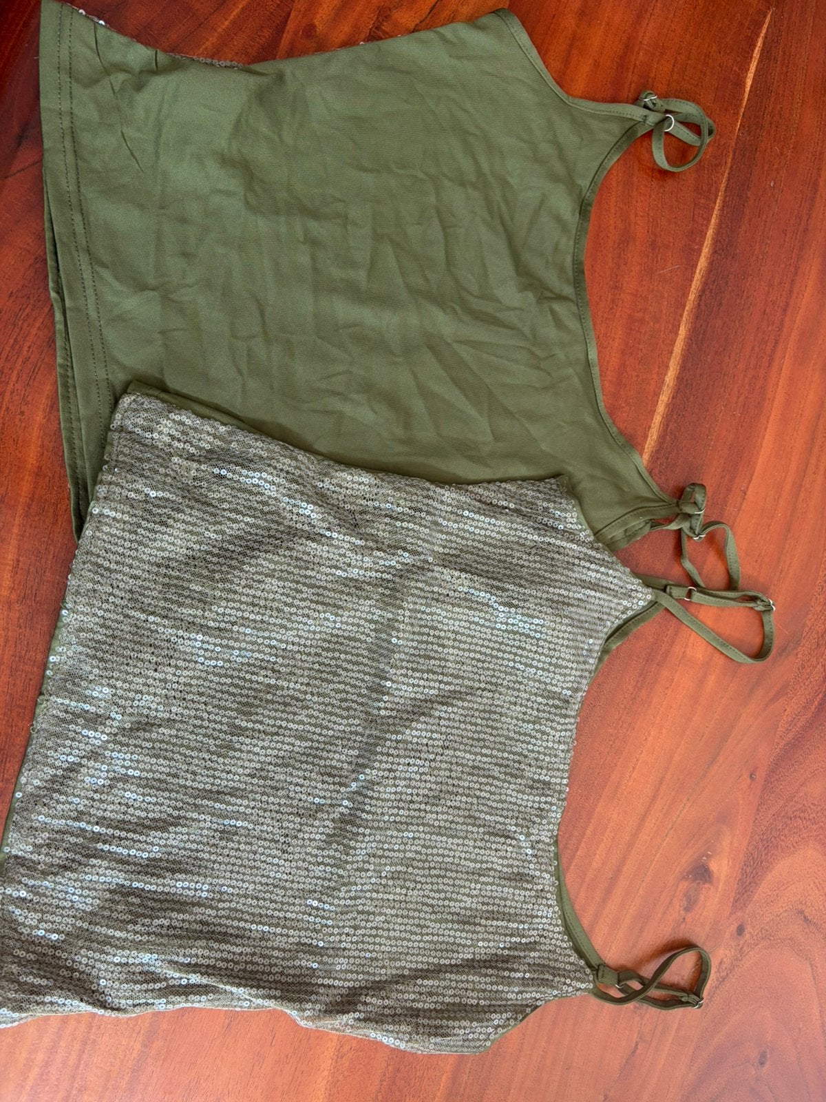 Groen glittertopje, Ophalen, Gedragen, Maat 36 (S), Groen