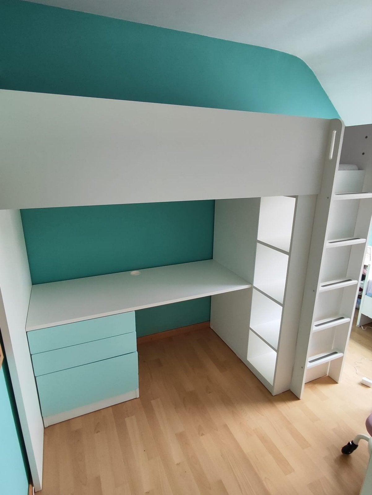 Ikea hoogteslaper met bureau, Kinderen en Baby's, Ophalen, Gebruikt, Hoogslaper