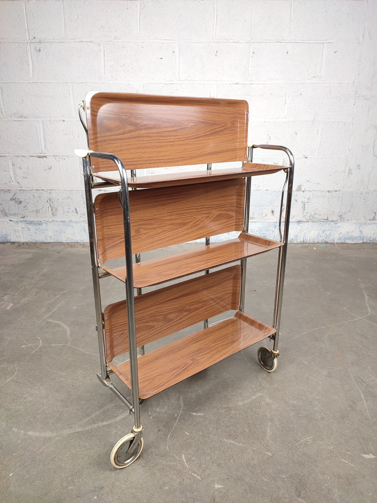 Vintage opvouwbare serveerwagen, Enlèvement, ., ., .