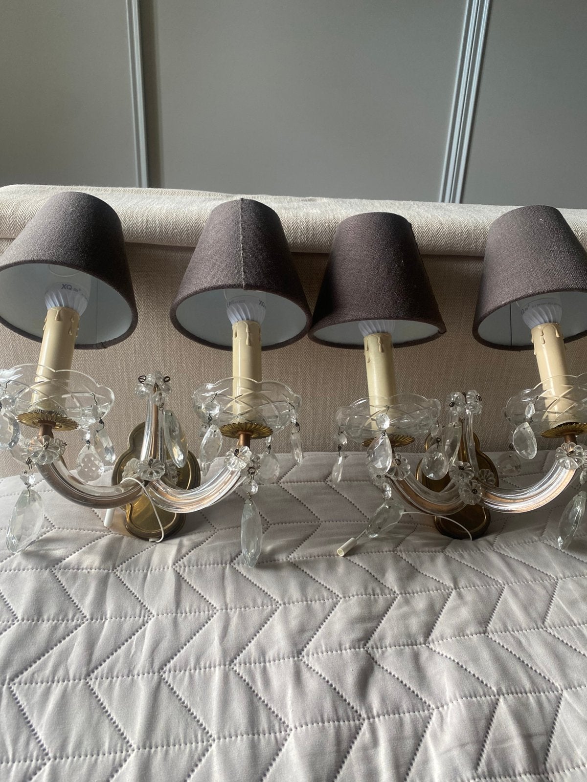 lampe murale en verre, Maison & Meubles, Applique murale, Enlèvement, Utilisé, E14 (petit)