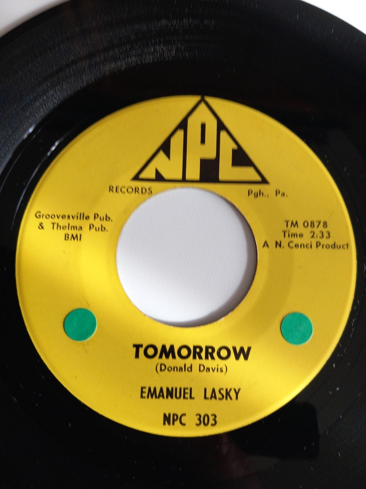 EMANUEL LASKY.  TOMORROW 60'S POPCORN USA 45T, Ophalen of Verzenden