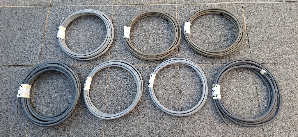 7 chutes de câble XVB 3/4/5 G2,5mm² (55M), Doe-het-zelf en Bouw, Elektriciteit en Kabels, Ophalen, Gebruikt, Kabel of Snoer