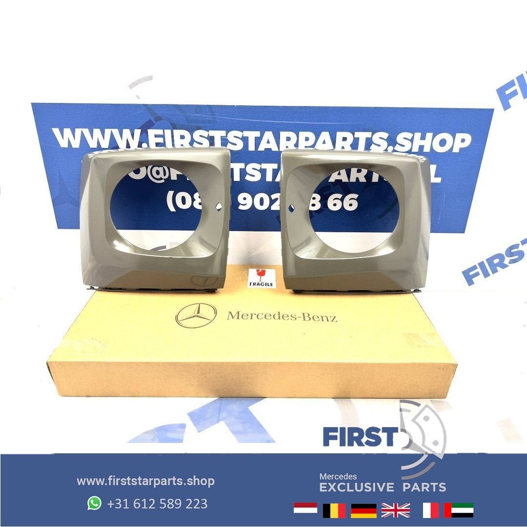 W464 G KLASSE AMG VOORBUMPER KOPLAMP HOUDERS SET ZWART WIT G, Gebruikt, -, Voor, Ophalen of Verzenden