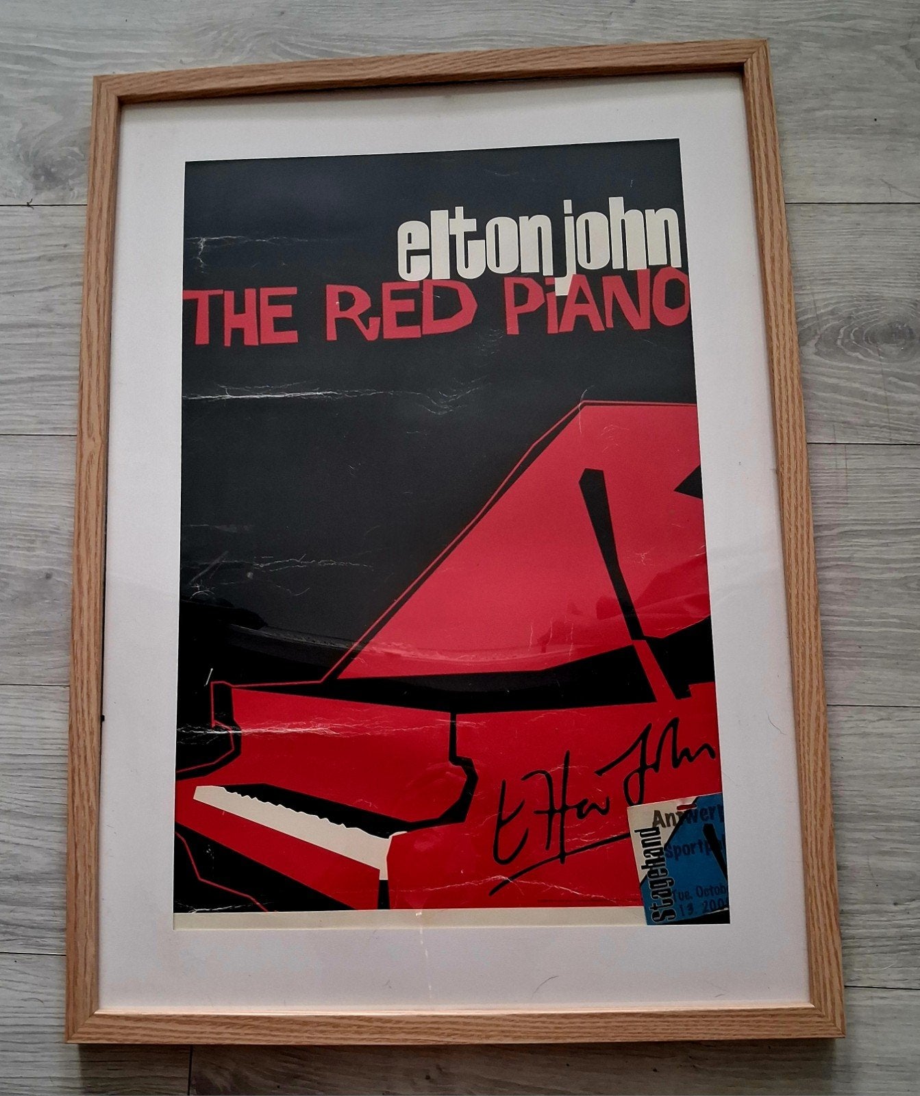Elton John red piano tour 2009, Ophalen of Verzenden, Gebruikt, Poster, Artwork of Schilderij