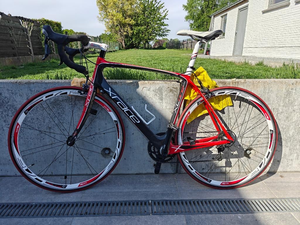 Carbon koersfiets, Fietsen en Brommers, Gebruikt, 10 tot 15 versnellingen, Velgrem, Ophalen