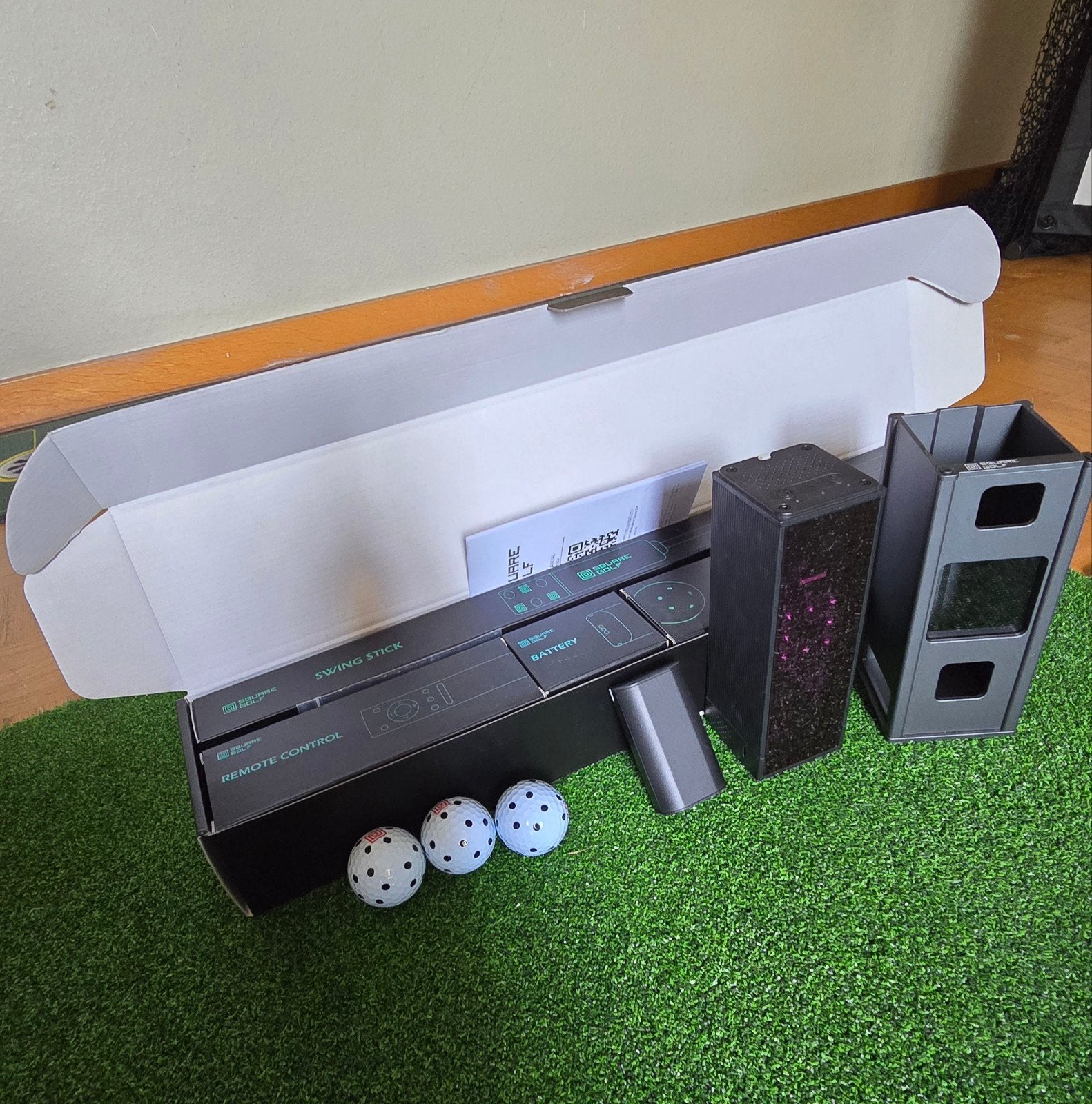 Golf simulator (Square golf launch monitor + golf net), Sport en Fitness, Ophalen, Nieuw