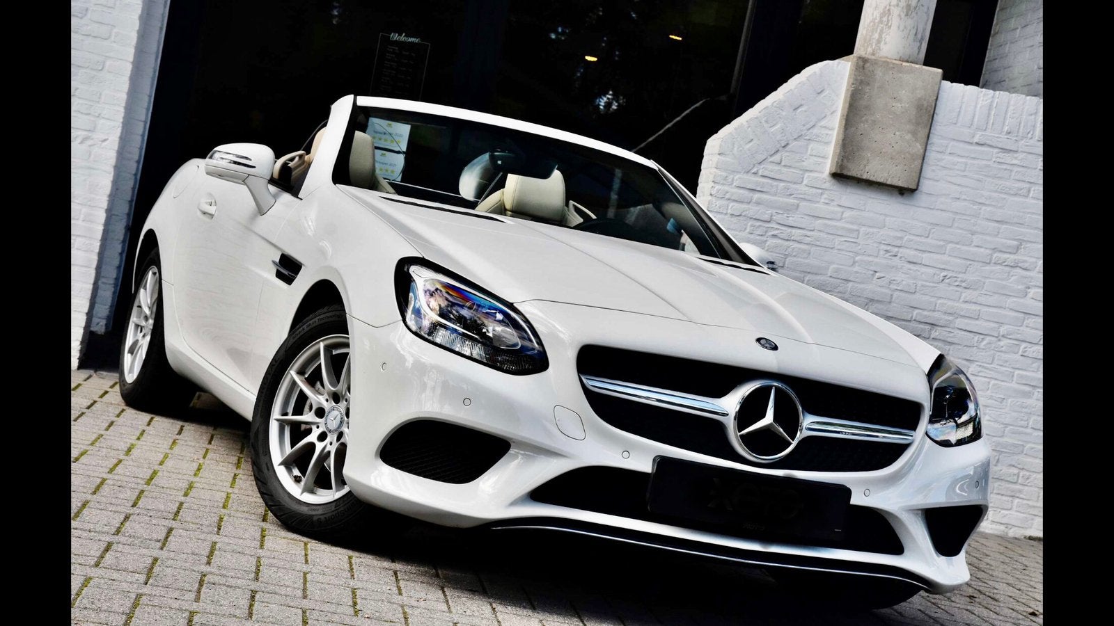 Mercedes slc 180 1.6 turbo 156cv cuir beige et bois, Auto's, Achterwielaandrijving, 4 cilinders, Cabriolet, 1600 cc