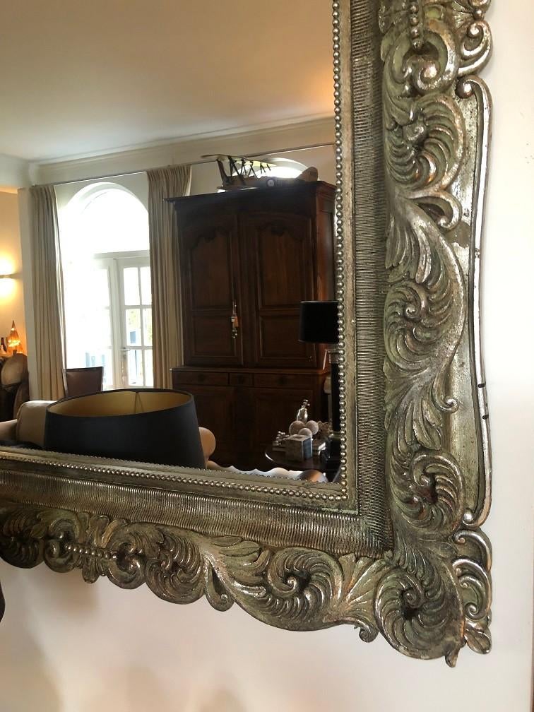 Nieuwe kunststof spiegel 90x120 oud zilveren lijst flamant, Huis en Inrichting, Woonaccessoires | Spiegels, Ophalen, 100 tot 150 cm