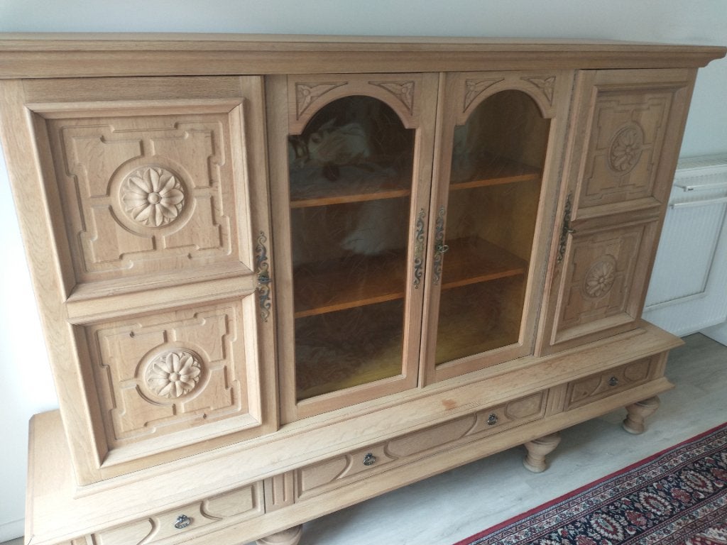Gezandstraalde eiken buffetkast 200€, Huis en Inrichting, Kasten | Buffetkasten, Zo goed als nieuw, 150 tot 200 cm, 200 cm of meer